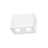 Foco ajustable GU10 rectangular blanco de Spectrum, IP20 interior, carcasa de aluminio, 250V, 17000h de vida útil