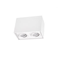 Foco ajustable GU10 rectangular blanco de Spectrum, IP20 interior, carcasa de aluminio, 250V, 17000h de vida útil