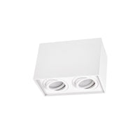 Foco ajustable GU10 rectangular blanco de Spectrum, IP20 interior, carcasa de aluminio, 250V, 17000h de vida útil
