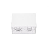 Foco ajustable GU10 rectangular blanco de Spectrum, IP20 interior, carcasa de aluminio, 250V, 17000h de vida útil