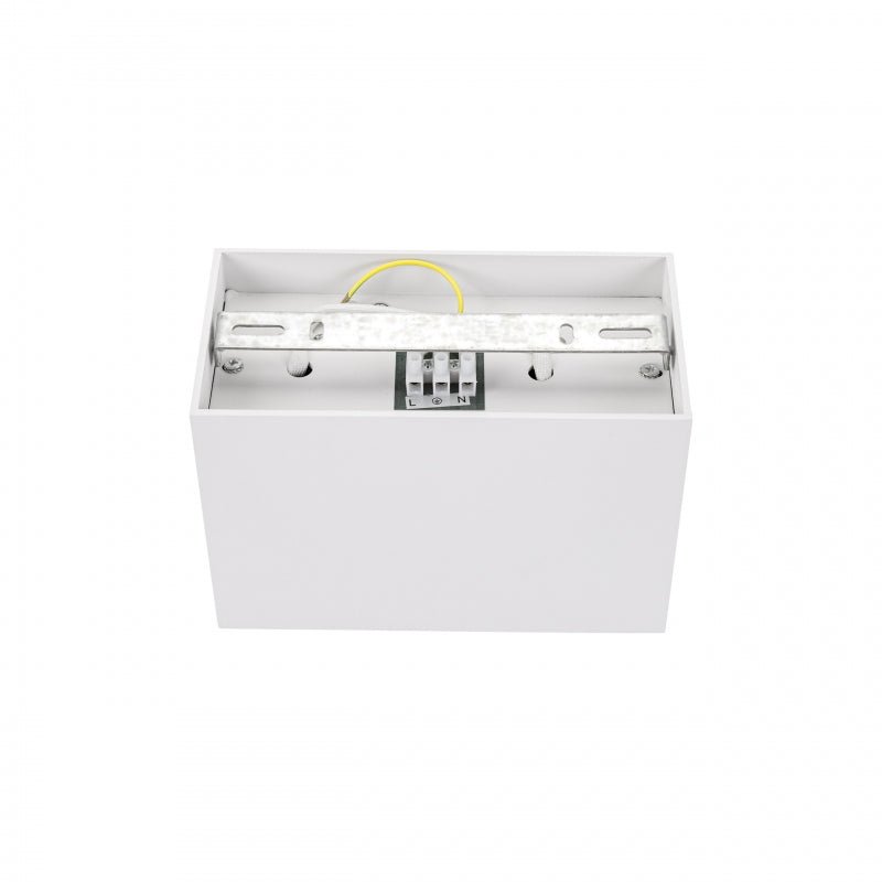 Foco ajustable GU10 rectangular blanco de Spectrum, IP20 interior, carcasa de aluminio, 250V, 17000h de vida útil