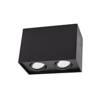 Spectrum Chloe Duo 2xGU10 IP20 foco negro ajustable, carcasa de aluminio, 250V, uso interior