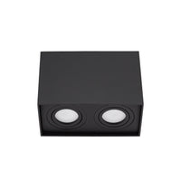 Spectrum Chloe Duo 2xGU10 IP20 foco negro ajustable, carcasa de aluminio, 250V, uso interior