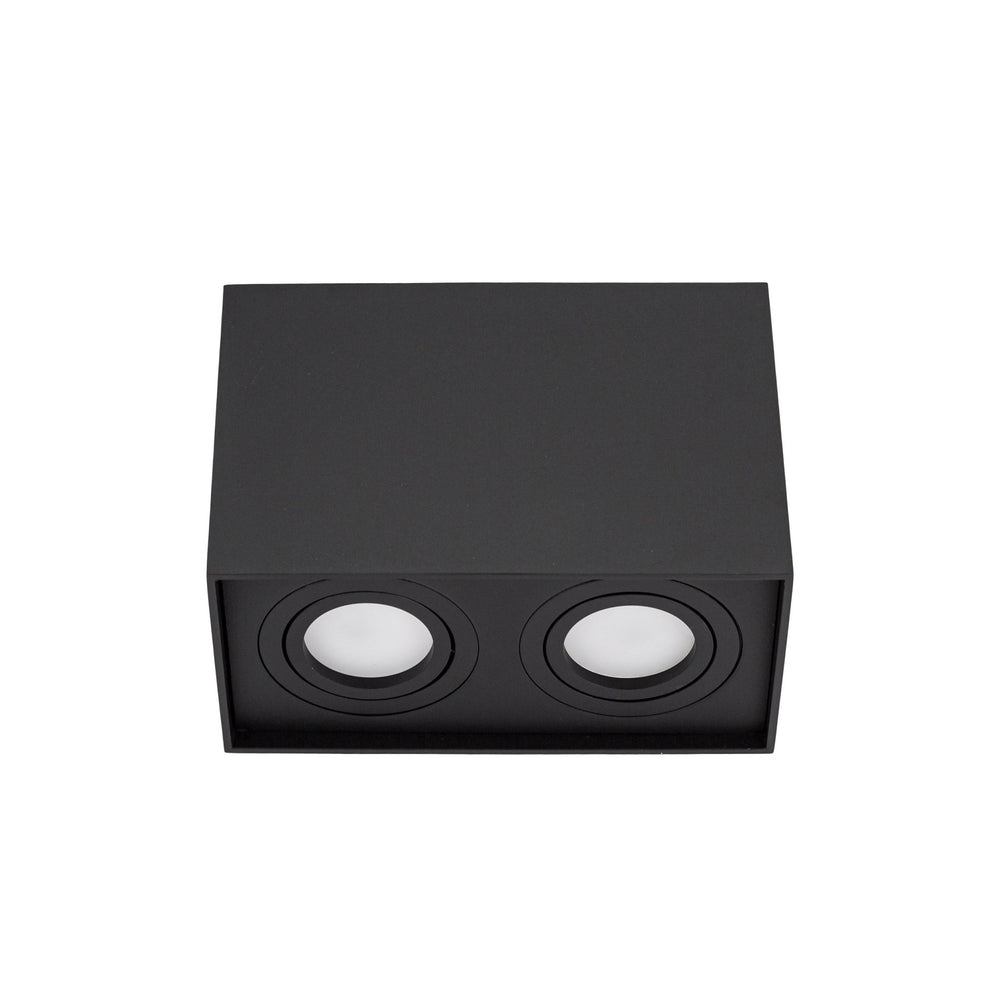 Spectrum Chloe Duo 2xGU10 IP20 foco negro ajustable, carcasa de aluminio, 250V, uso interior