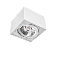 Spectrum CHLOE AR111 GU10 foco LED cuadrado, IP20, blanco, carcasa de aluminio, 250V, uso interior, larga duración