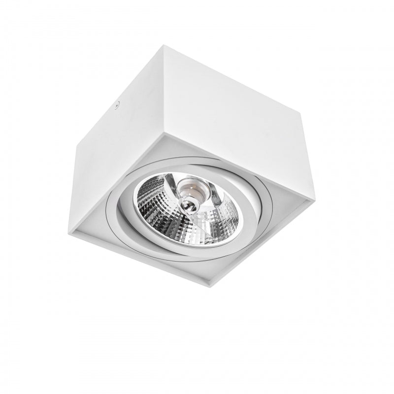 Spectrum CHLOE AR111 GU10 foco LED cuadrado, IP20, blanco, carcasa de aluminio, 250V, uso interior, larga duración