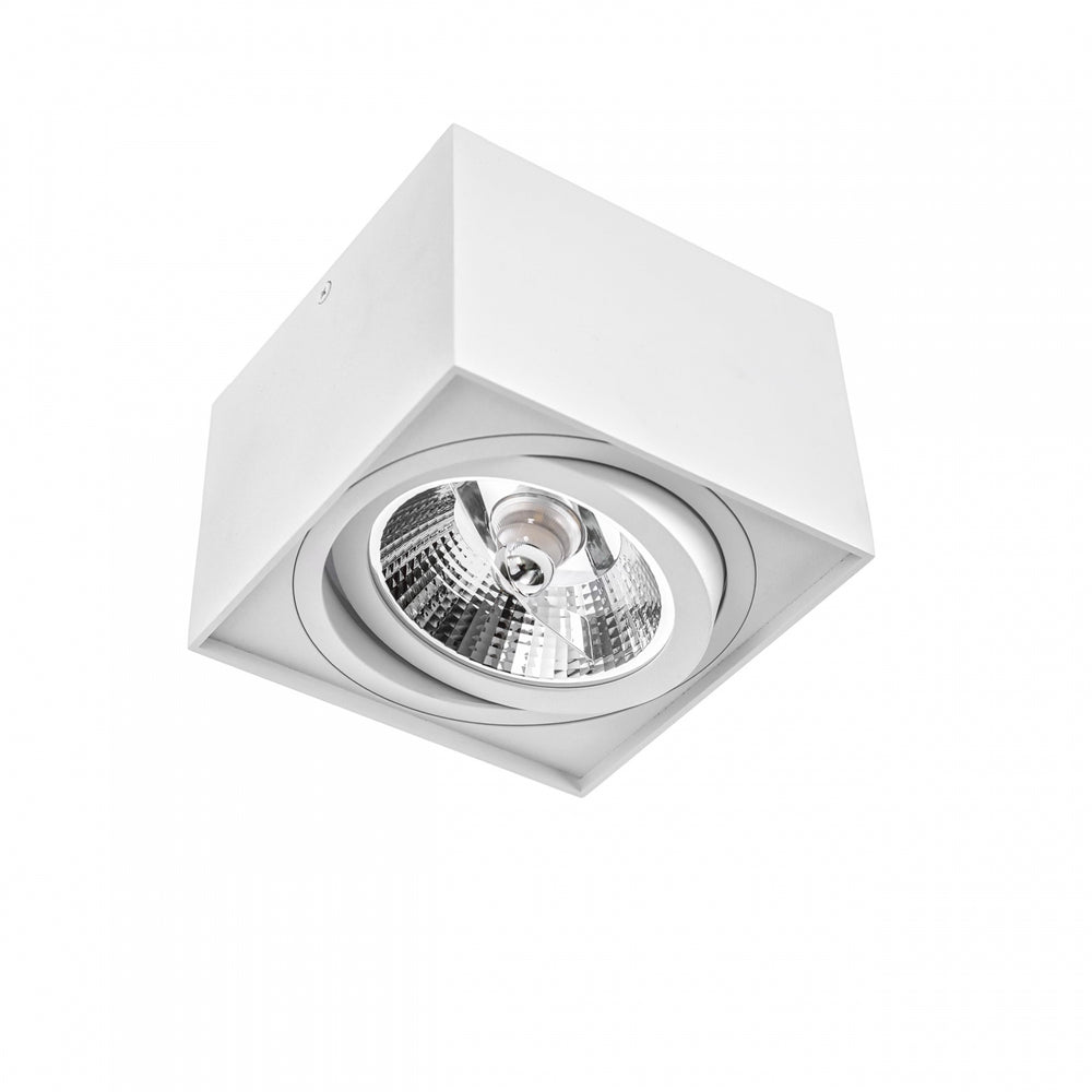 Spectrum CHLOE AR111 GU10 foco LED cuadrado, IP20, blanco, carcasa de aluminio, 250V, uso interior, larga duración