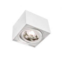 Spectrum CHLOE AR111 GU10 foco LED cuadrado, IP20, blanco, carcasa de aluminio, 250V, uso interior, larga duración