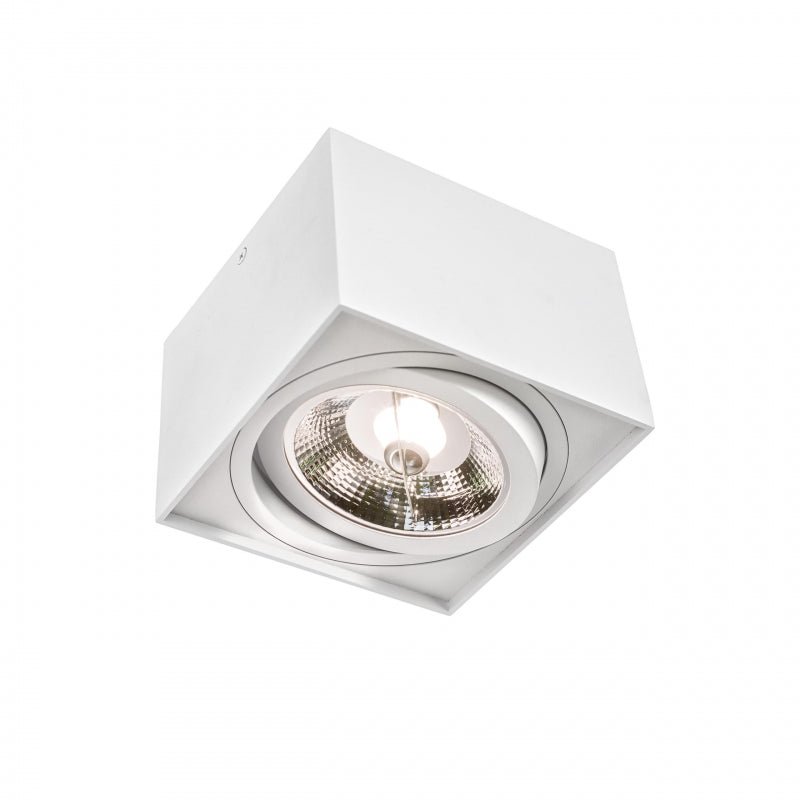 Spectrum CHLOE AR111 GU10 foco LED cuadrado, IP20, blanco, carcasa de aluminio, 250V, uso interior, larga duración