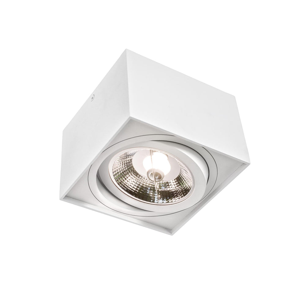 Spectrum CHLOE AR111 GU10 foco LED cuadrado, IP20, blanco, carcasa de aluminio, 250V, uso interior, larga duración