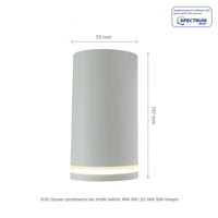 Chloe anillo empotrado GU10 led spot, 230V blanco, IP20, para interiores, Spectrum, carcasa de aluminio, montaje en superficie