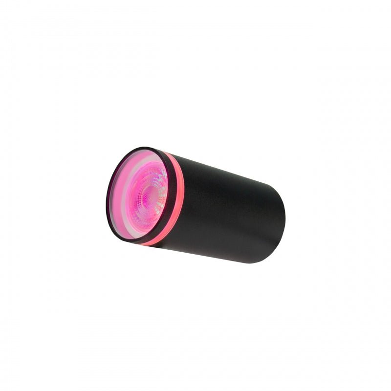 Foco LED de superficie GU10 230V anillo Chloe negro Spectrum - IP20, carcasa de aluminio, montaje en superficie
