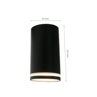Foco LED de superficie GU10 230V anillo Chloe negro Spectrum - IP20, carcasa de aluminio, montaje en superficie