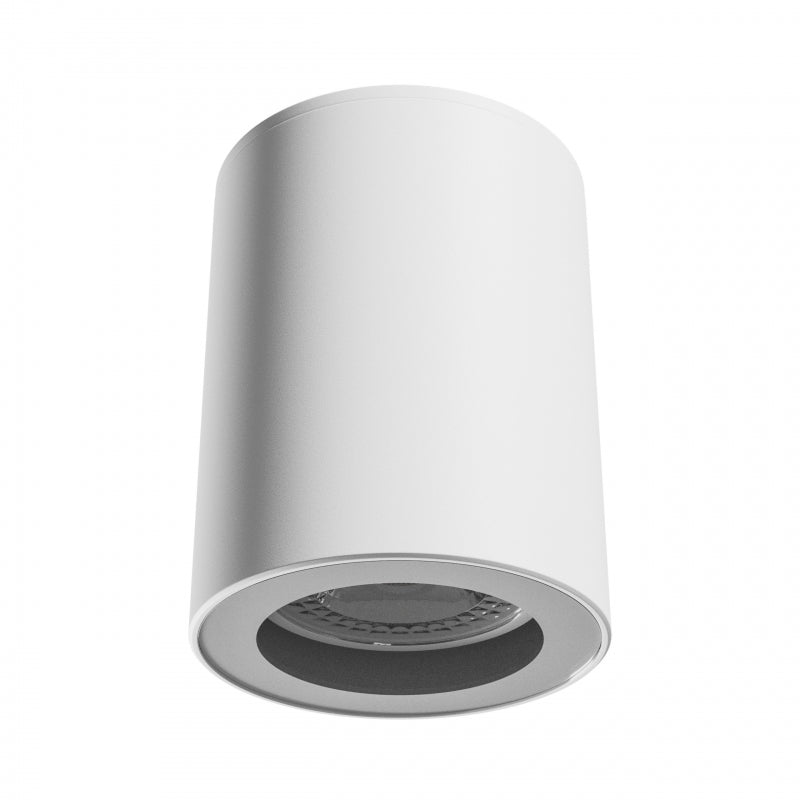 Spectrum CHLOE GU10 LED plafón blanco redondo 70x90mm IP44 impermeable y eficiente energéticamente para uso en interiores