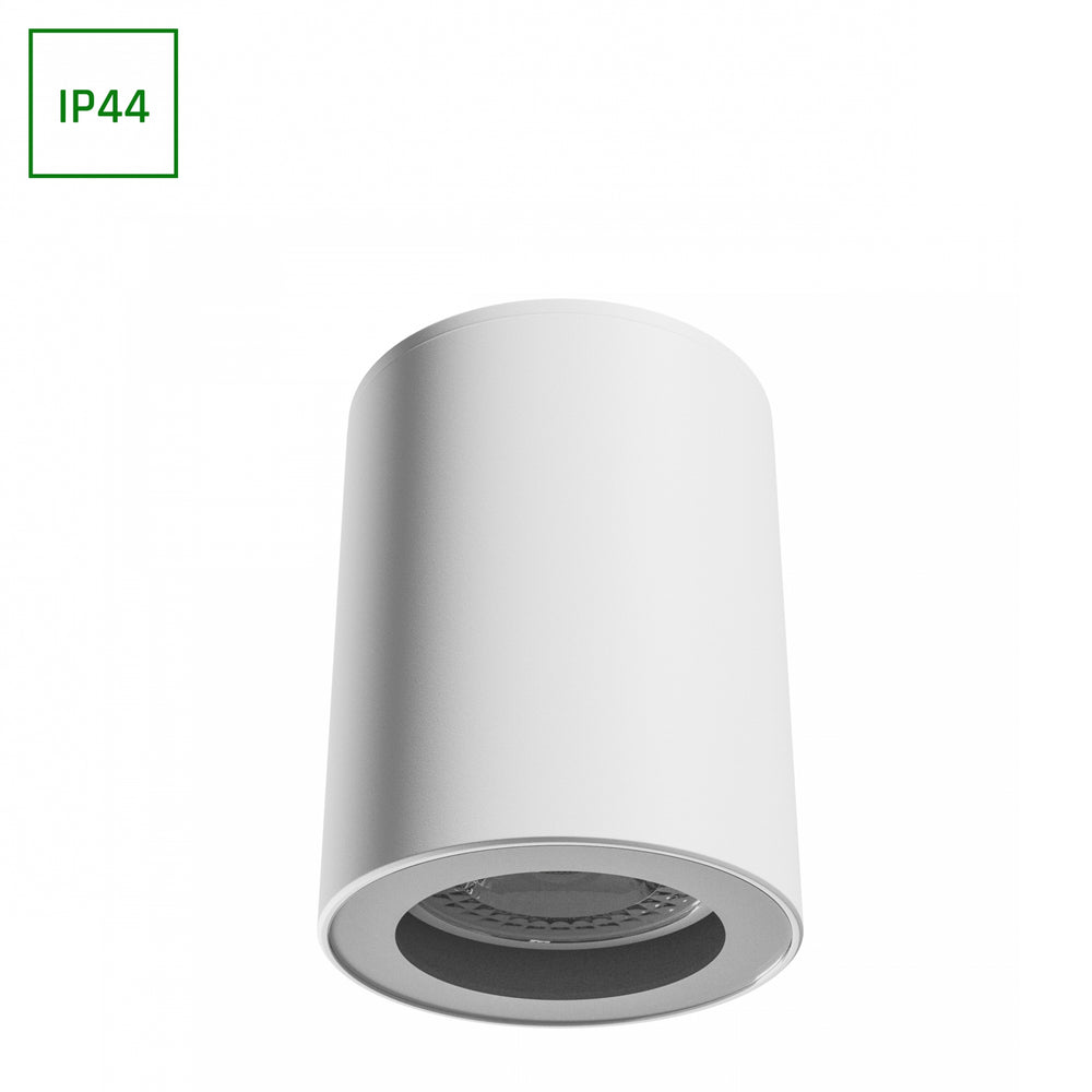 Spectrum CHLOE GU10 LED plafón blanco redondo 70x90mm IP44 impermeable y eficiente energéticamente para uso en interiores