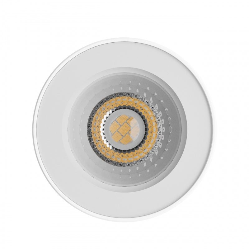 Spectrum CHLOE GU10 LED plafón blanco redondo 70x90mm IP44 impermeable y eficiente energéticamente para uso en interiores