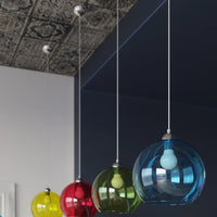 Lámpara colgante Sollux Lighting BALL, acabado Grafito, compatible con LED, 220-240V, IP20, Aluminio y Acero