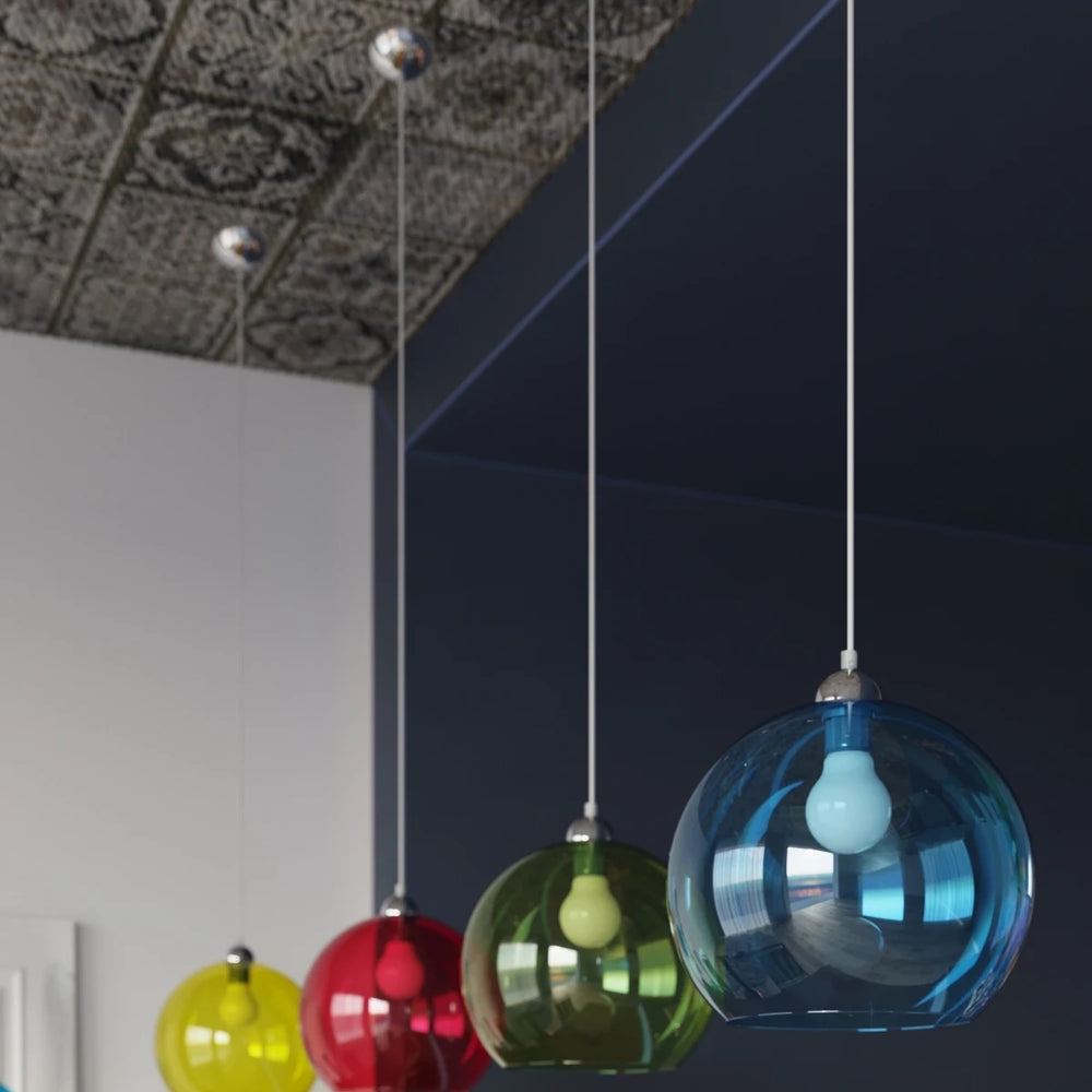 Lámpara colgante Sollux Lighting BALL, acabado Grafito, compatible con LED, 220-240V, IP20, Aluminio y Acero