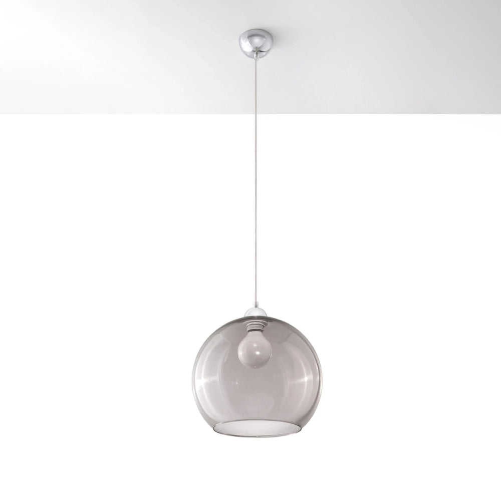 Lámpara colgante Sollux Lighting BALL, acabado Grafito, compatible con LED, 220-240V, IP20, Aluminio y Acero
