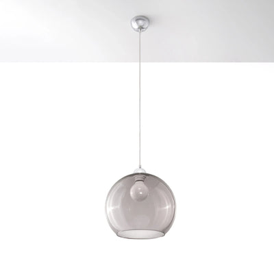 Lámpara colgante Sollux Lighting BALL, acabado Grafito, compatible con LED, 220-240V, IP20, Aluminio y Acero