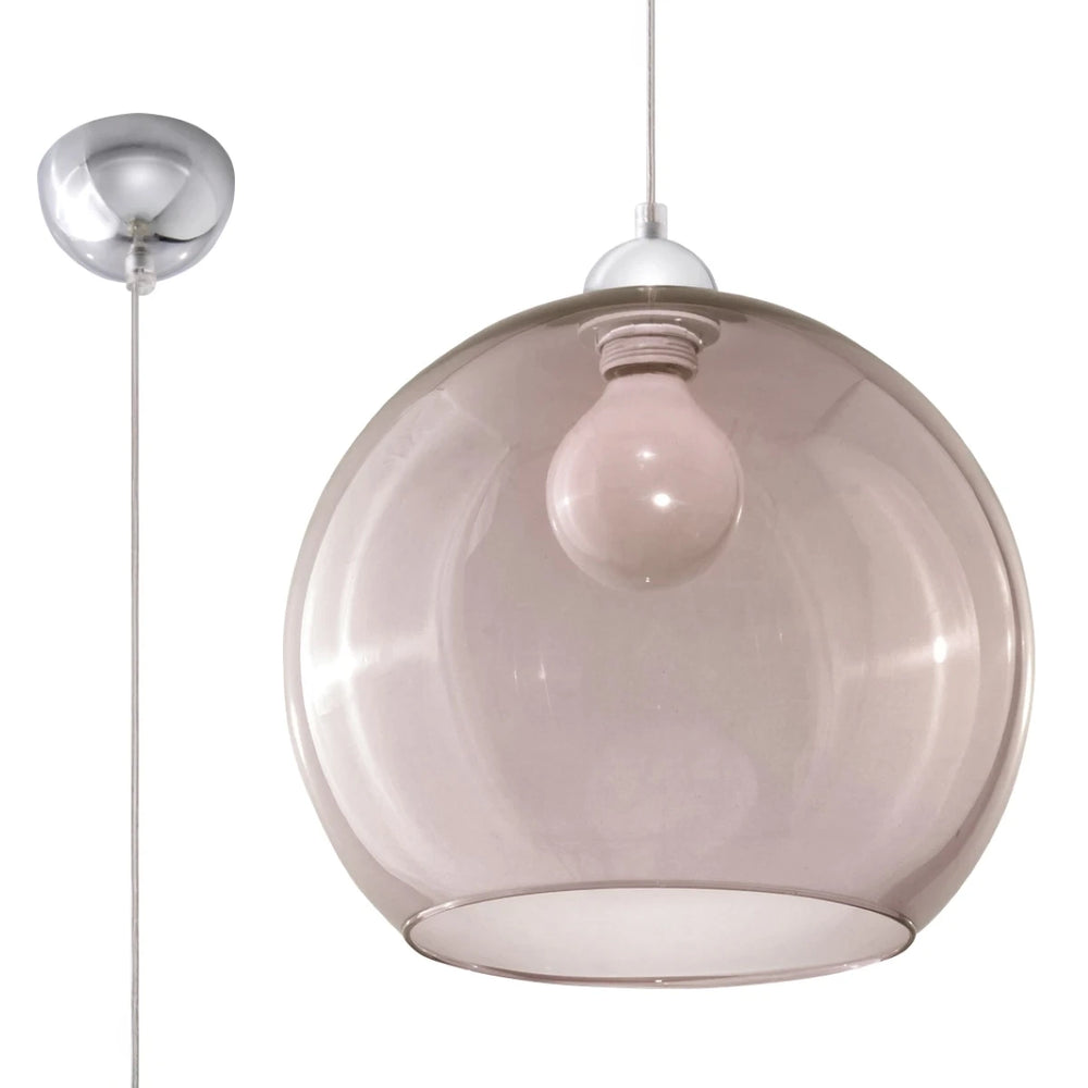 Lámpara colgante Sollux Lighting BALL, acabado Grafito, compatible con LED, 220-240V, IP20, Aluminio y Acero