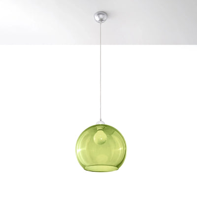 Lámpara colgante BALL Sollux Lighting compatible con LED, 220-240V, IP20, Latón Dorado Mate, Aluminio Acero, 50W máx