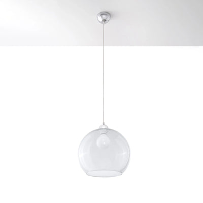 Lámpara colgante BALL Sollux Lighting, pantalla transparente, 220-240V, IP20, CE RoHS, acabado en Latón Aluminio