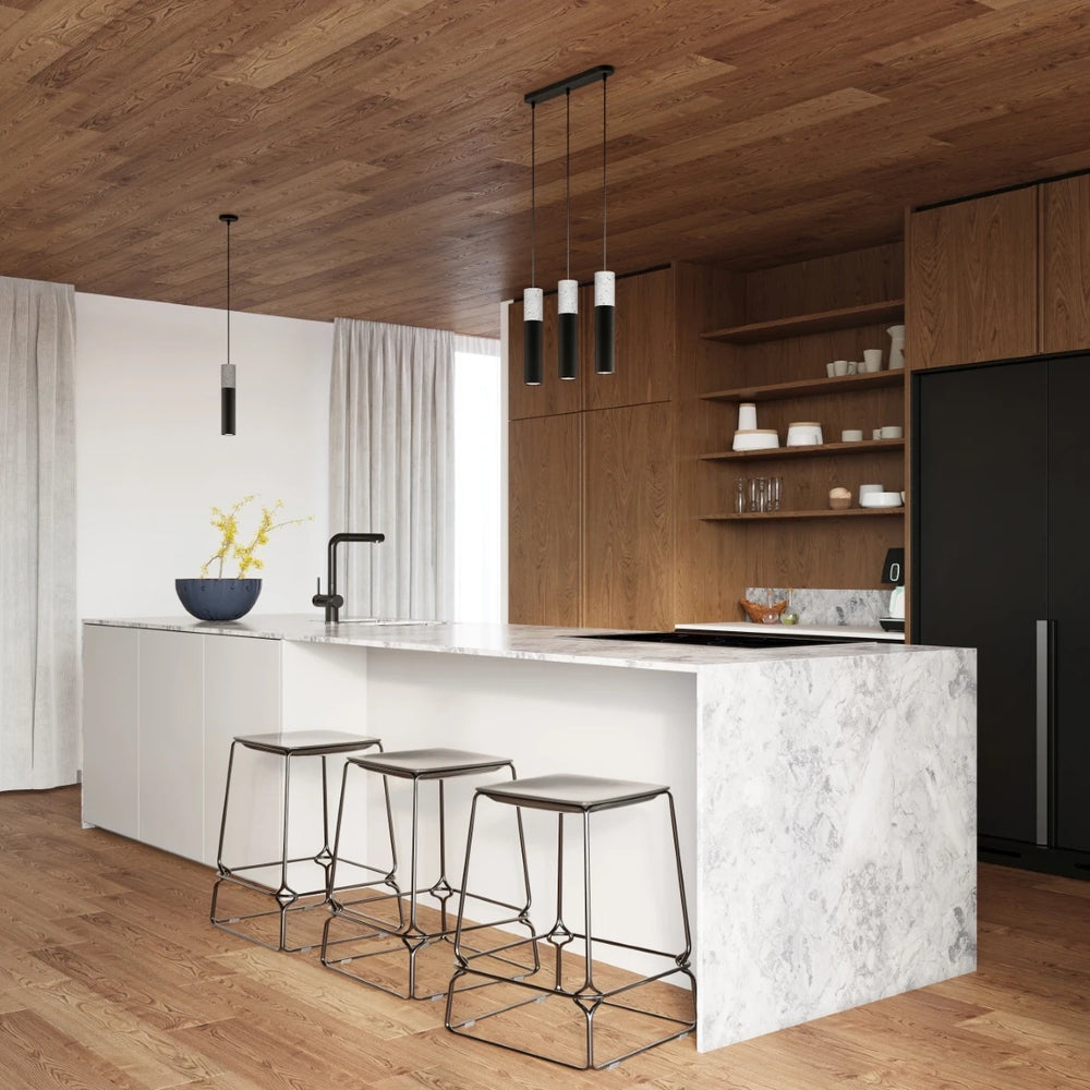 Lámpara colgante LED Sollux Lighting BORGIO 3L, Hormigón Negro Gris, 3 x GU10, IP20, 230V, CE