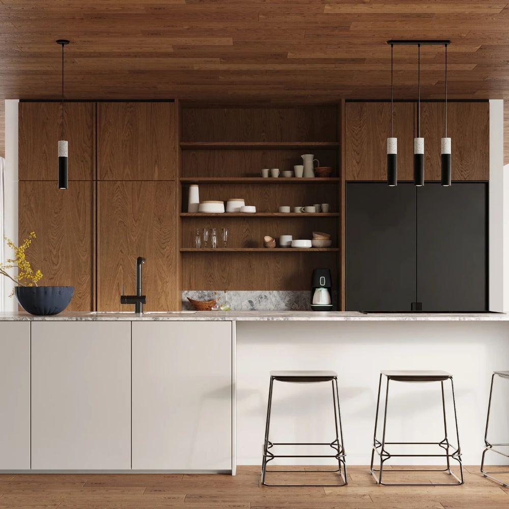 Lámpara colgante LED Sollux Lighting BORGIO 3L, Hormigón Negro Gris, 3 x GU10, IP20, 230V, CE