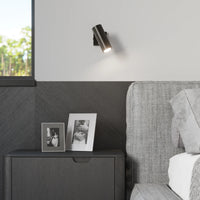 Lámpara de pared LED Sollux Lighting DIREZIONE Negra, Aluminio, IP20, 220-240V, 50W máx, CRI 80, CE RoHS