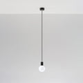 Sollux Lighting Edison hanging lamp Black, LED compatible, aluminium matte gold brass finish, 220-240V, IP20, CE RoHS