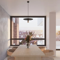 Lámpara colgante Sollux Lighting FLAVIO, Negra, aluminio, IP20, 220-240V, máx 50W LED, certificada CE RoHS