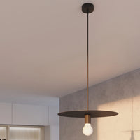 Lámpara colgante Sollux Lighting FLAVIO, Negra, aluminio, IP20, 220-240V, máx 50W LED, certificada CE RoHS