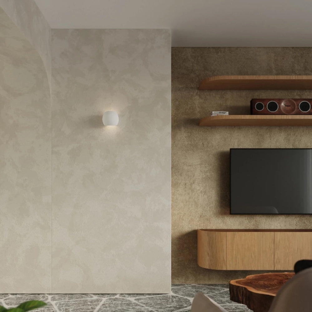 Sollux Lighting GLOBE ceramic wall lamp, E27 socket, White finish, IP20, 220-230V, 145x180x110mm