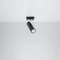 Foco empotrable de techo LED Sollux Lighting Negro Plateado, 1x GU10, 220-240V, IP20, Aluminio, CE RoHS
