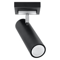 Foco empotrable de techo LED Sollux Lighting Negro Plateado, 1x GU10, 220-240V, IP20, Aluminio, CE RoHS