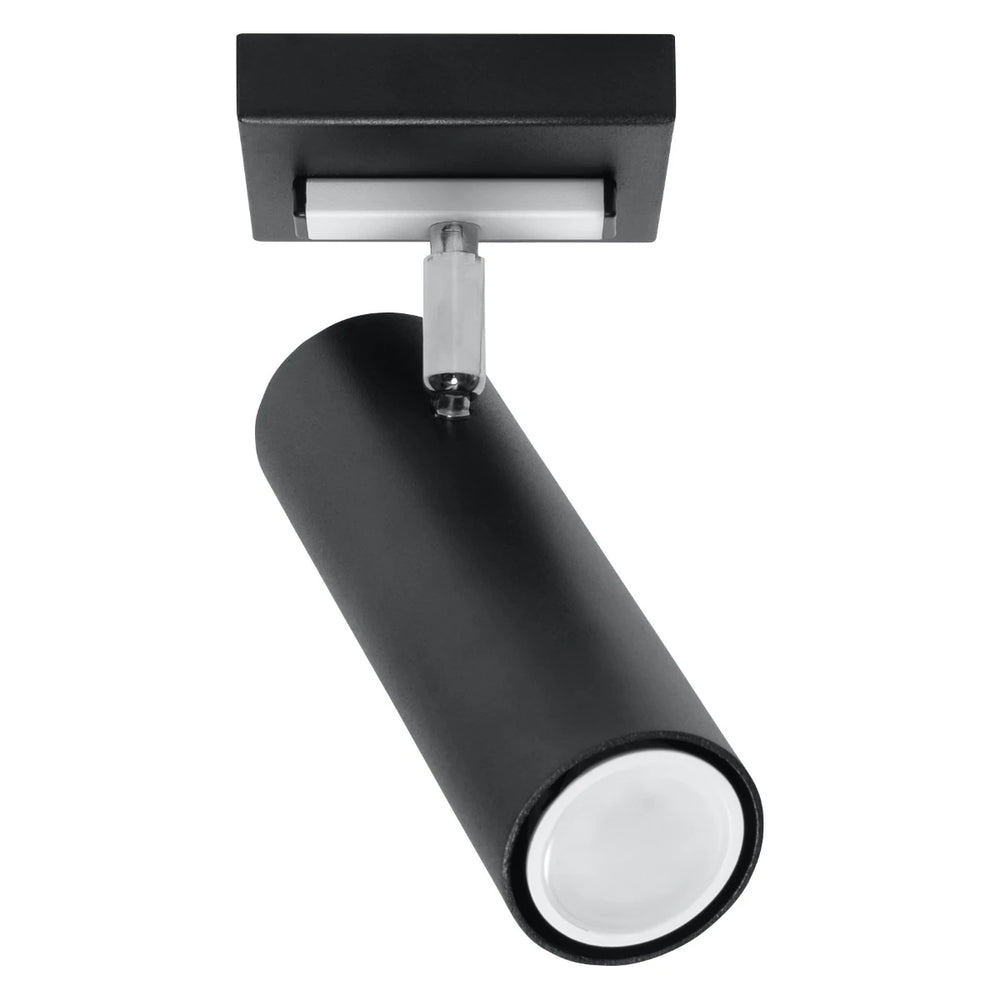 Foco empotrable de techo LED Sollux Lighting Negro Plateado, 1x GU10, 220-240V, IP20, Aluminio, CE RoHS