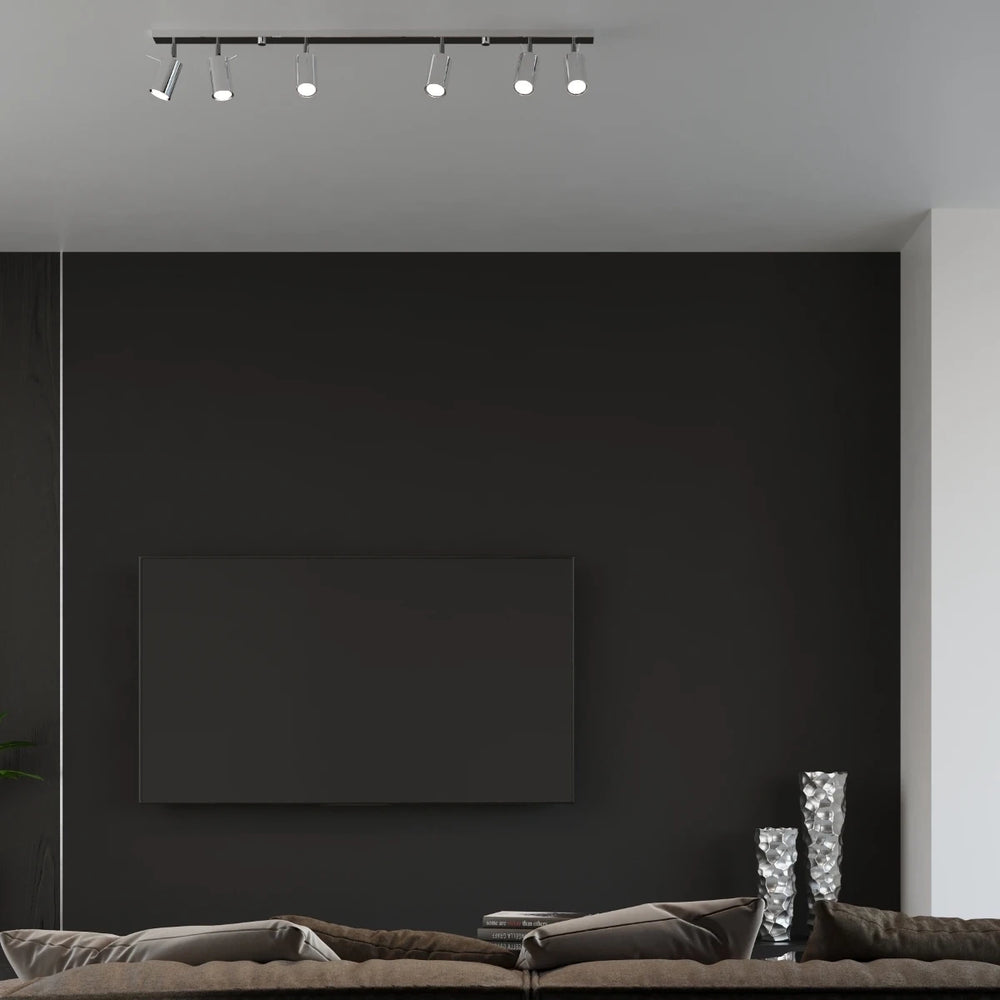 Foco LED de techo Sollux Lighting con aro cromado, 2x GU10, IP20, aluminio, CE RoHS