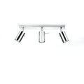 Foco LED de techo Sollux Lighting con aro cromado, 3x GU10, 220-240V, IP20, aluminio, CE RoHS