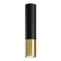 Foco de techo LED Sollux Lighting LOOPEZ Negro Oro, 1x GU10, IP20, Aluminio, CE RoHS