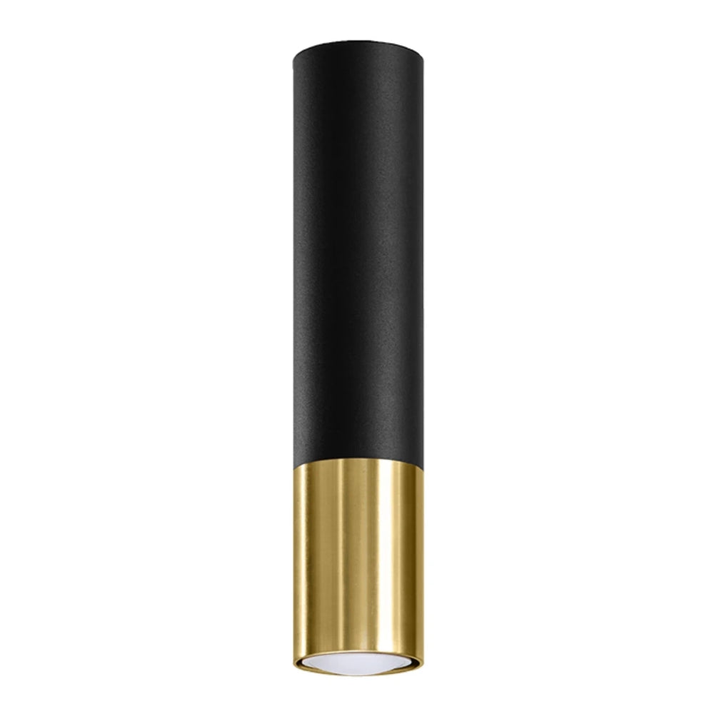 Foco de techo LED Sollux Lighting LOOPEZ Negro Oro, 1x GU10, IP20, Aluminio, CE RoHS