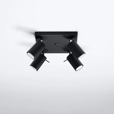 Foco LED de techo Sollux Lighting RING 4xGU10, IP20, 220-240V, Aluminio Oro Mate, CE RoHS