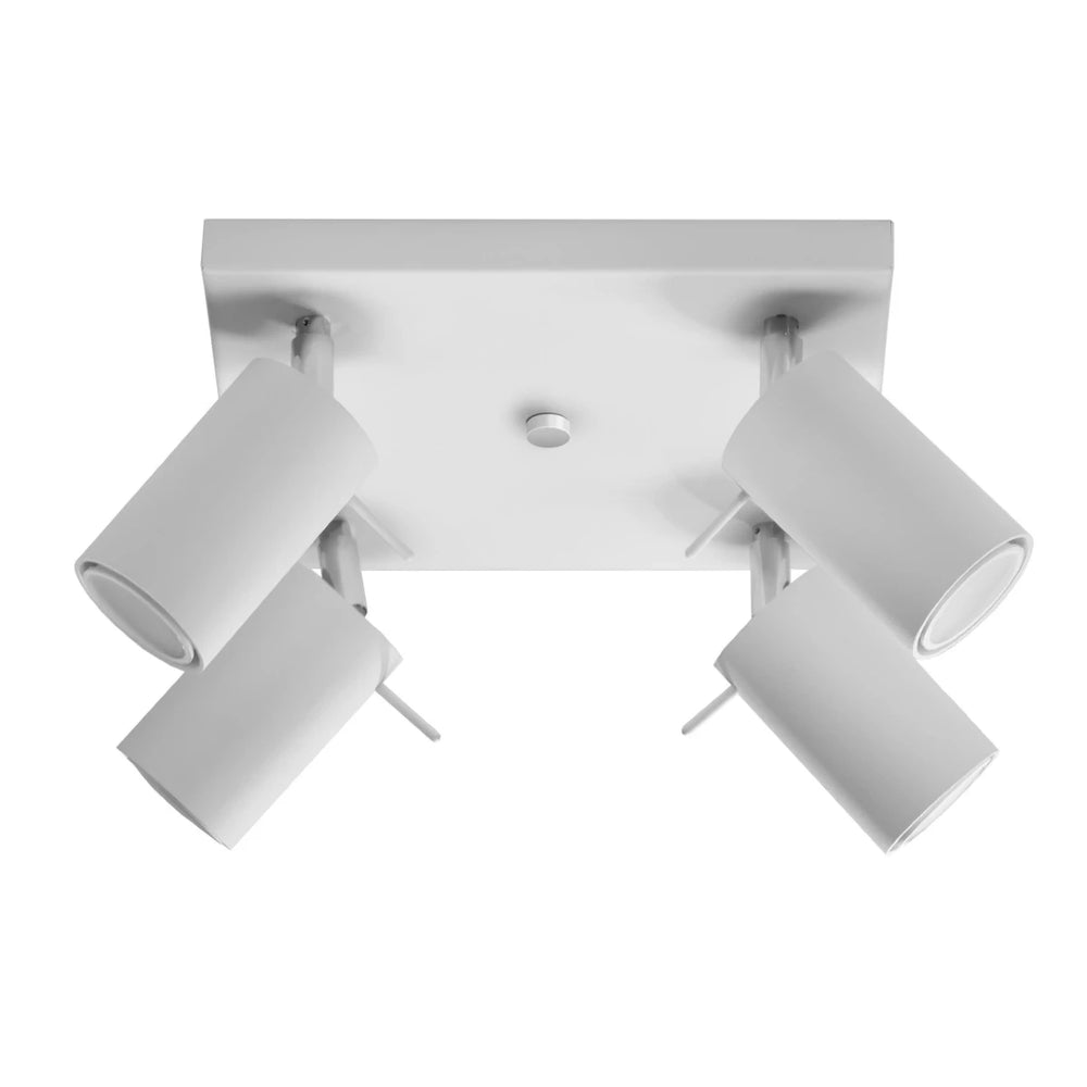 Foco de techo LED Sollux Lighting RING, 4xGU10, IP20, 220-240V, aluminio dorado mate, CE RoHS