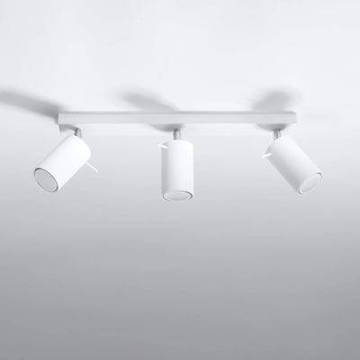 Sollux Lighting foco LED de techo con 3 casquillos GU10, IP20, 220-240V, acabado en latón dorado mate