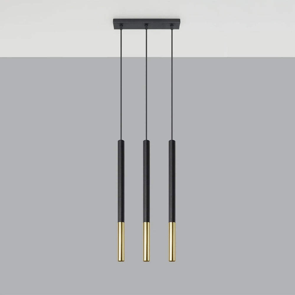 Sollux Lighting LED hanging lamp Black Gold MOZAICA, 3 x G9 socket, IP20, Aluminium, CE RoHS