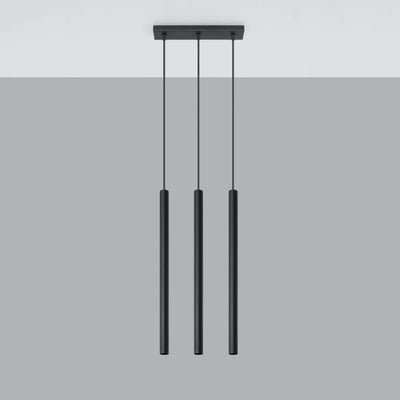 Sollux Lighting lámpara colgante LED Negra PASTELO, 3x casquillo G9, IP20, Aluminio, 220-240V, CE RoHS