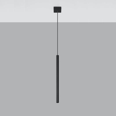 Lámpara colgante LED Sollux Lighting Negra PASTELO con casquillo E27, IP20, 220-240V, acabado en aluminio oro mate