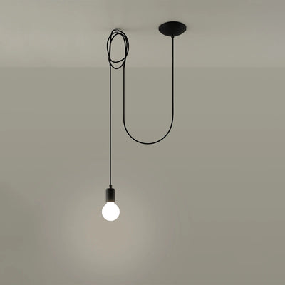 Sollux Lighting LED pendant lamp Edison 1 Black, 220-240V, IP20, 50W max, Aluminium and Steel, CE RoHS