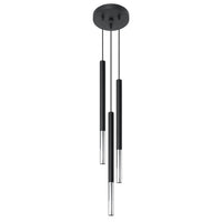 Lámpara colgante LED Sollux Lighting MOZAICA 3xG9 enchufes, Cromo Negro, Aluminio, IP20, CE RoHS