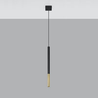 Lámpara colgante LED Sollux Lighting MOZAICA Negro Oro, 1xG9 casquillo, aluminio, IP20, CE RoHS
